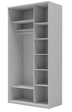 Шкаф двухдверный Хит-22-12-22 с цветным стеклом, средне-серый 074, Графит в Энгельсе - изображение 1