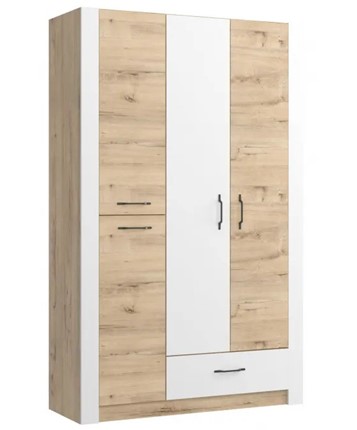Шкаф гардеробный Ева 5 М2 дуб ирландский/белый матовый в Саратове - изображение