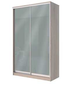 Шкаф Хит-22-14-22 с цветным стеклом, средне-серый 074, Дуб сонома в Саратове