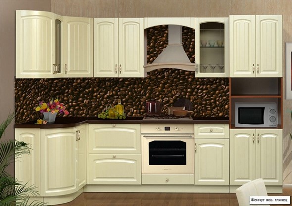 Угловая кухня Кантри 1330х2800 в Саратове - изображение
