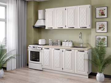 Кухонный гарнитур Марина 2200(Белый/Алебастр) в Саратове