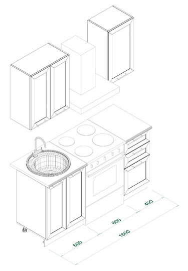Гарнитур кухонный МК РИВЬЕРА Комплект №1 1,0м ПВХ Белый в Энгельсе - изображение 5