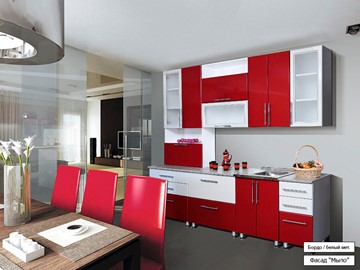 Кухонный гарнитур Мыло 224 2600, цвет Бордо/Белый металлик в Саратове