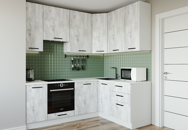 Угловая кухня Пайн-2200х1600 в Энгельсе - изображение