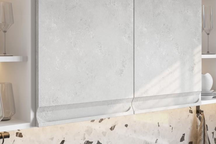 Угловая кухня Вельвет, бетон графит/бетон снежный в Энгельсе - изображение 4