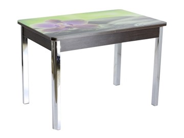 Кухонный раскладной стол Айсберг-01 СТФ, венге/фотопечать камни/44 прямые металл хром в Саратове