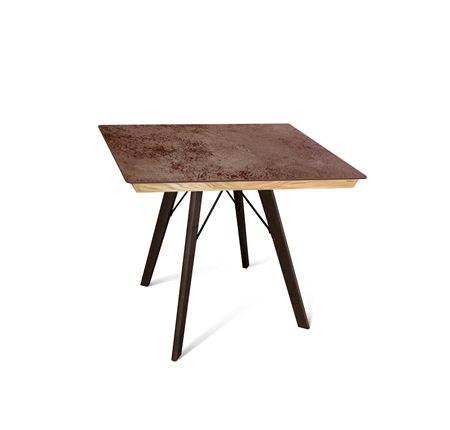 Кухонный обеденный стол SHT-TU9/ТT8 60/60 (венге/прозрачный лак/коричневая сепия) в Энгельсе - изображение