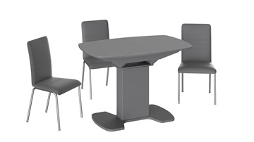 Раздвижной стол Портофино (СМ(ТД)-105.01.11(1)), цвет Серое/Стекло серое матовое LUX в Энгельсе - предосмотр 2