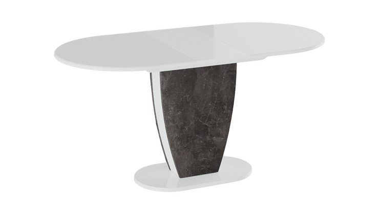 Стол раздвижной Монреаль тип 1 (Белый глянец/Моод темный) в Саратове - изображение 1