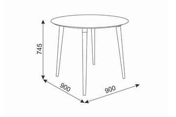 Обеденный стол Сканди 2, белый/светлый лак в Энгельсе - предосмотр 1