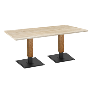 Обеденный стол SHT-TU22 (2 шт.)/ТT 120/80 (дуб брашированный коричневый/черный муар/дуб сонома светлый) в Саратове