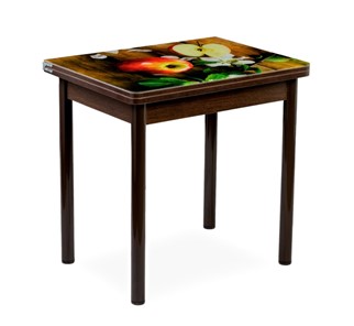 Кухонный пристенный стол СПА-01 СТФ, венге/фотопечать дерево/опоры прямые коричневые в Саратове