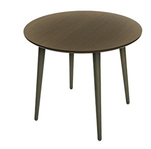 Кухонный раздвижной круглый стол Creo-line Орех темный д. 100 см МДФ в Энгельсе