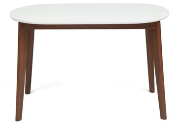 Кухонный стол раскладной BOSCO (Боско) бук/мдф 120+30x80x75 Белый/Коричневый арт.11258 в Саратове