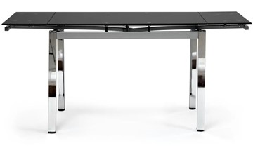 Кухонный стол раздвижной CAMPANA ( mod. 346 ) металл/стекло 70x110/170x76, хром/черный арт.11413 в Саратове