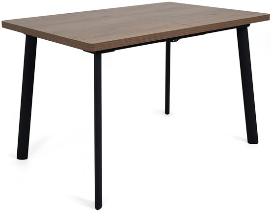 Кухонный стол раздвижной Дали-1L(ноги черные, дуб табако) в Саратове - изображение