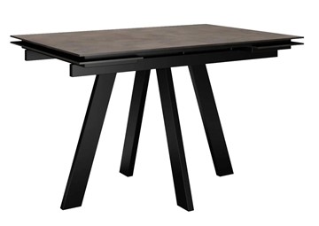 Кухонный раздвижной стол DikLine DM120 Хромикс бронза / опоры черные в Энгельсе
