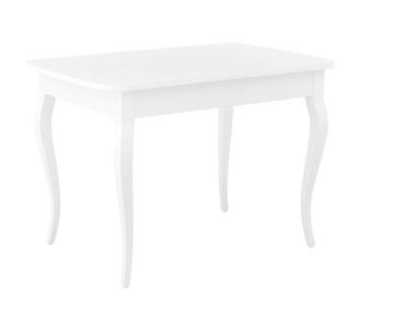 Раздвижной стол Dikline M110 Белый/стекло белое сатин/ножки MC белые в Энгельсе