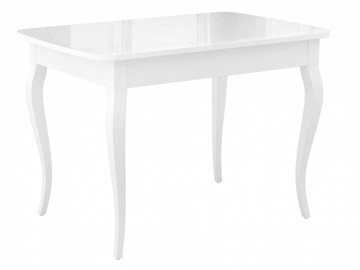 Раздвижной стол Dikline M120 Белый/стекло белое глянец/ножки MC белые в Энгельсе