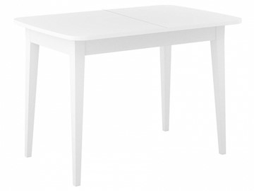 Раздвижной стол Dikline M120 Белый/стекло белое сатин/ножки MM белые в Саратове
