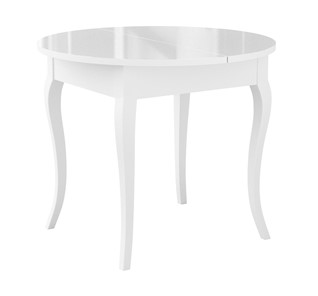Раздвижной стол Dikline MR100 Белый/стекло белое глянец/ножки MC белые в Энгельсе