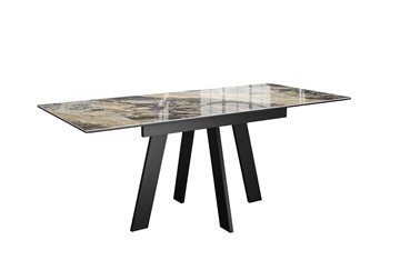 Кухонный стол раздвижной DikLine SKM120 Керамика Amadeus/подстолье черное/опоры черные в Балаково - предосмотр 3