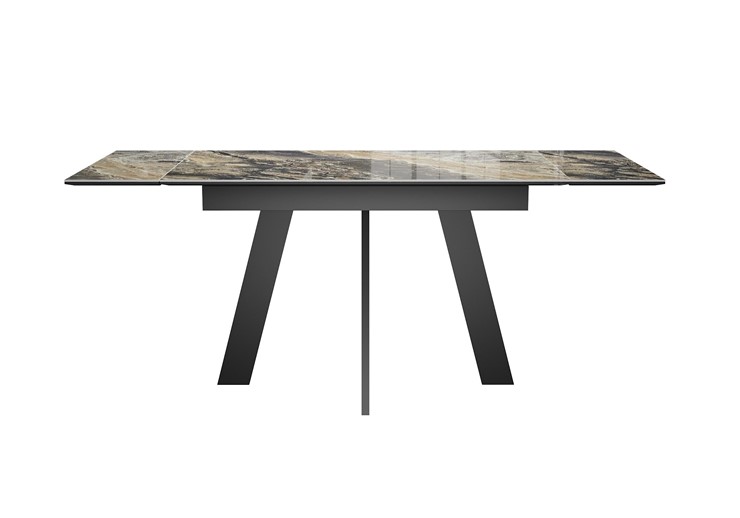 Кухонный стол раздвижной DikLine SKM120 Керамика Amadeus/подстолье черное/опоры черные в Балаково - изображение 6