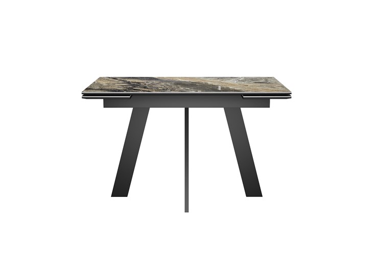 Кухонный стол раздвижной DikLine SKM120 Керамика Amadeus/подстолье черное/опоры черные в Балаково - изображение 7