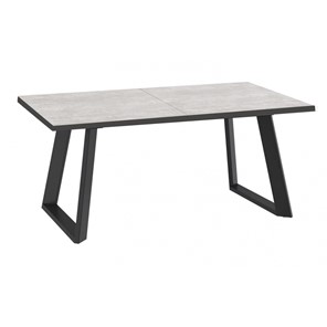 Кухонный стол раздвижной Dikline ZL160 Хромикс белый/ножки черные в Энгельсе