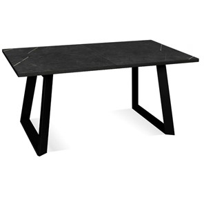 Кухонный раздвижной стол Dikline ZLS140 Мрамор черный/ножки черные в Саратове