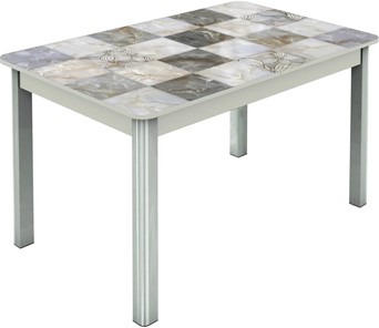 Кухонный стол раскладной Гамбург исп.1 ноги метал. крашеные №23, Фотопечать (Текстура №34) в Энгельсе