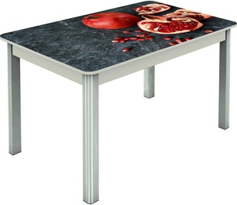 Кухонный стол раздвижной Гамбург исп.2 ноги метал. крашеные №23, Фотопечать (Фрукты №31) в Балаково