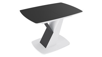 Кухонный раскладной стол Гарда тип 1, цвет Белый/Стекло матовое черный графит в Энгельсе