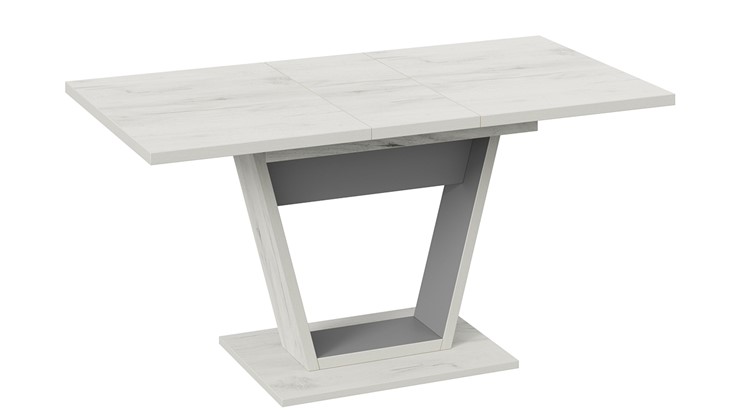 Кухонный раскладной стол Гавана тип 1 (Дуб крафт белый/Серый графит) в Энгельсе - изображение 3