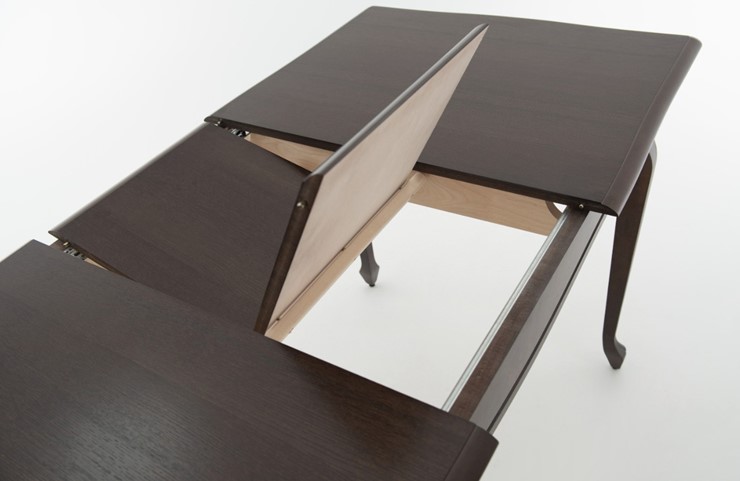 Кухонный раздвижной стол Кабриоль 1400х800, тон 10 (Морилка/Эмаль) в Саратове - изображение 5