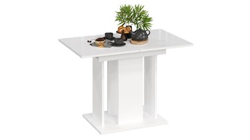 Кухонный стол раздвижной Кёльн тип 1 (Белый, Стекло Белый глянец) в Энгельсе