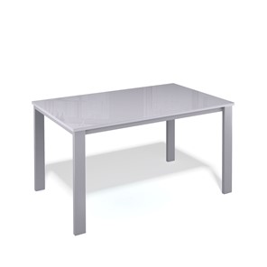 Обеденный раздвижной стол Kenner LL1200 серый/стекло серое глянец в Саратове