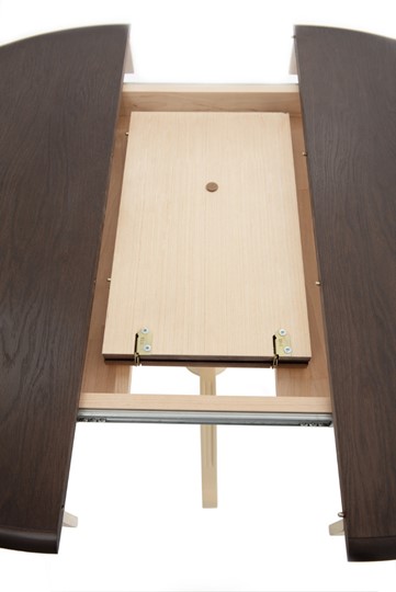 Кухонный раздвижной стол Леонардо-1 исп. Круг 820, тон 4 (Морилка/Эмаль) в Саратове - изображение 4