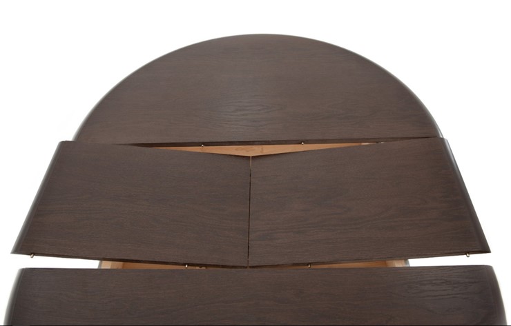 Кухонный раздвижной стол Леонардо-1 исп. Круг 820, тон 4 (Морилка/Эмаль) в Саратове - изображение 5