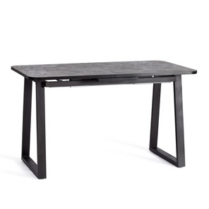 Кухонный стол раздвижной MALTIDO ЛДСП/HPL/металл, 130/160x75x75 Гранит тёмный/чёрный арт.20626 в Энгельсе