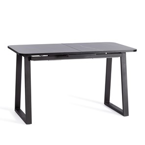 Кухонный раскладной стол MALTIDO ЛДСП/HPL/металл, 130/160x75x75 Мрамор чёрный/чёрный арт.20627 в Саратове