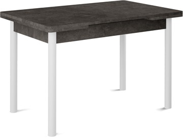 Кухонный стол раздвижной Милан-2 EVO, ноги белые, серый камень в Саратове - предосмотр
