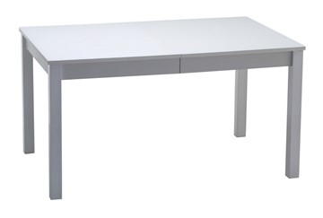 Кухонный раскладной стол Нагано-2 стекло белое opti (хром-лак) в Энгельсе - предосмотр