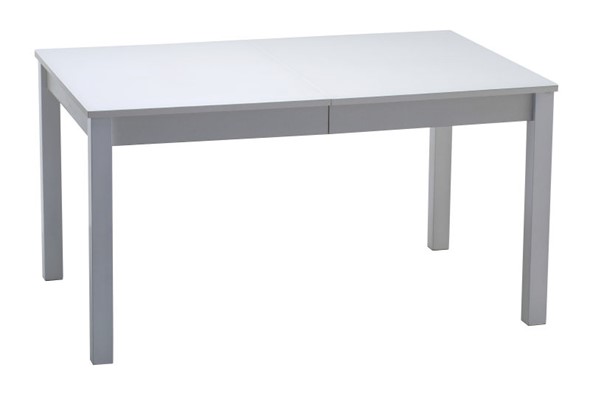 Кухонный раскладной стол Нагано-2 стекло белое opti (хром-лак) в Саратове - изображение