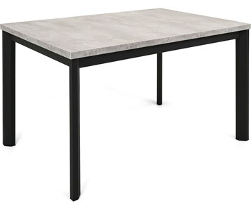 Кухонный стол раскладной Нагано-2L (ноги черные, светлый цемент) в Саратове