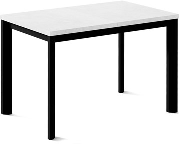 Раздвижной стол Нагано-3L (ноги черные, белый цемент) в Саратове