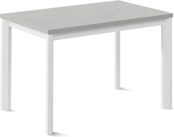 Кухонный раскладной стол Нагано-3L (ноги металлические белые, светлый цемент) в Саратове