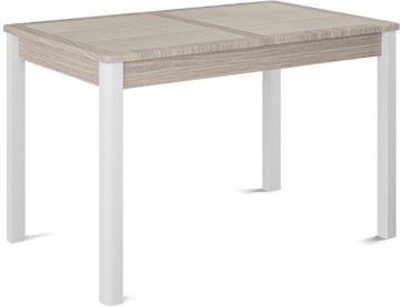 Кухонный раскладной стол Ницца-1 ПЛ (ноги белые, плитка бежевая/лофт) в Саратове