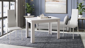 Кухонный раскладной стол Норман тип 1, цвет Белый/Стекло белый глянец в Саратове - предосмотр 3