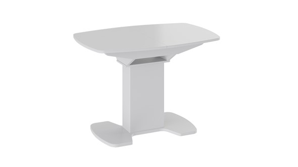 Раздвижной стол Портофино (СМ(ТД)-105.01.11(1)), цвет  Белый глянец/Стекло белое в Энгельсе - изображение